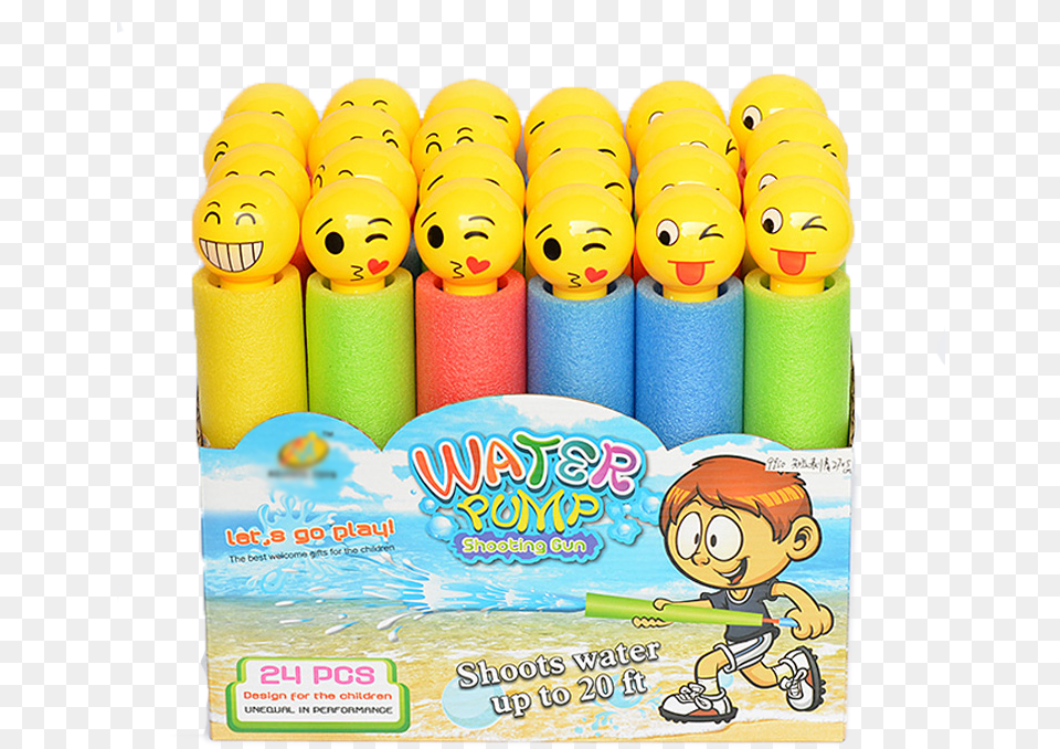 Emoji Water Gun Summer Party Favor Toy Dot, Boy, Child, Male, Person Png
