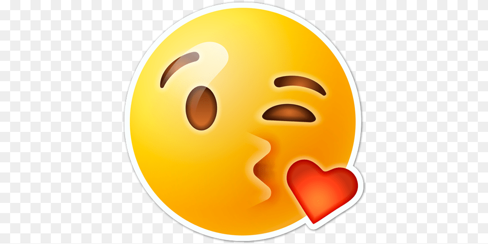 Emoji Whatsapp Beso Emoji Beso Con Corazon, Disk, Food, Sweets Png