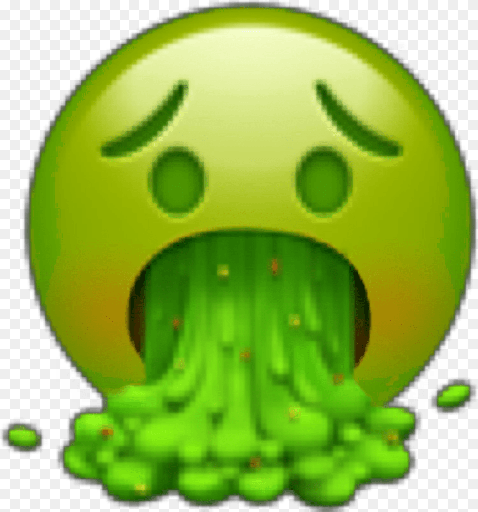 Emoji Whatsapp Ios Disgusting Asco Vomito Sick Vomit Emoji, Green Free Transparent Png