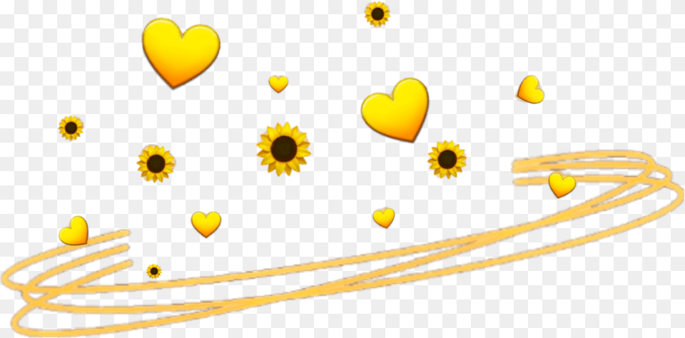 Emoji Whatsapp Sunflower Crown Crownflower Emojicrown Yellow Heart Emoji, Ball, Sport, Tennis, Tennis Ball Free Png