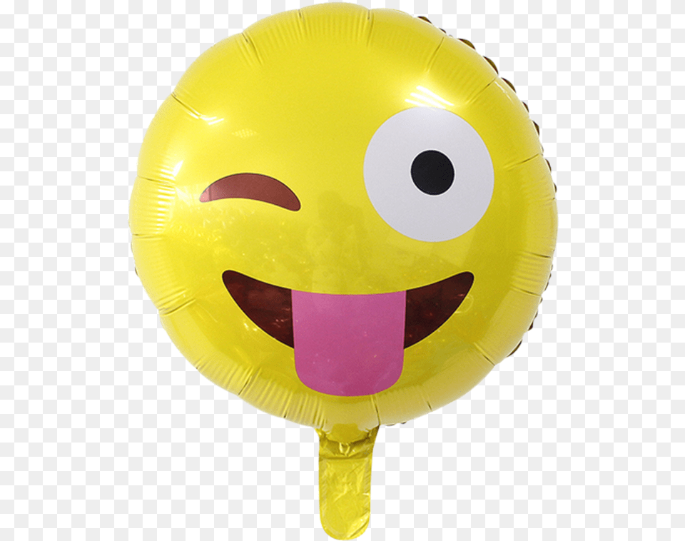 Emoji Wink Balo Metalizado Emoji, Balloon Free Png Download
