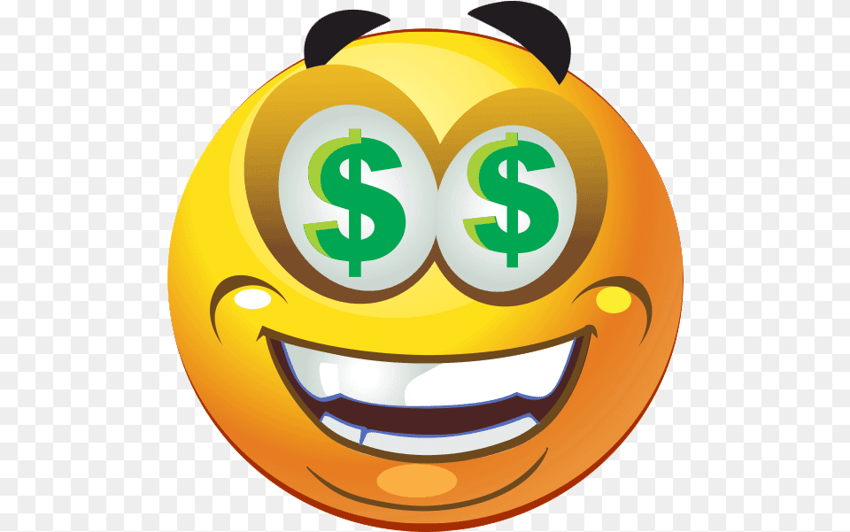 Emoji With Dollar Eyes, Text Free Png Download