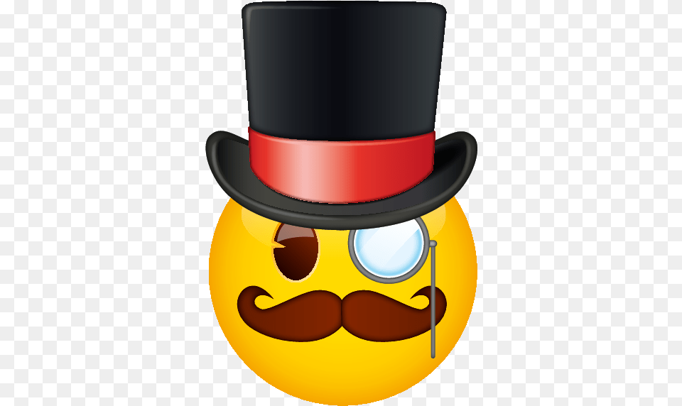 Emoji With Top Hat, Clothing, Electronics, Speaker, Disk Png Image