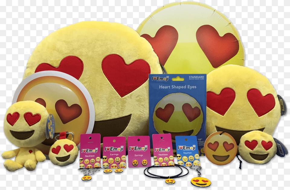 Emoji Yellow Heart Eyes Bundle Stuffed Toy, Plush Free Png Download