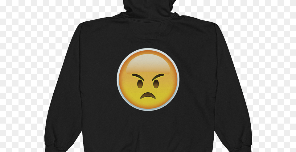 Emoji Zip Hoodie Angry Face Just Smiley, Sweatshirt, Clothing, Sweater, Knitwear Free Png