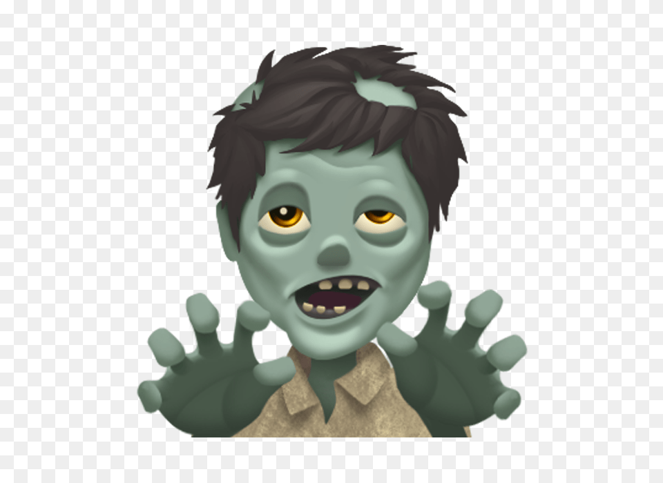 Emoji Zombie Transparent Image Emoji Zombie, Face, Head, Person, Photography Free Png