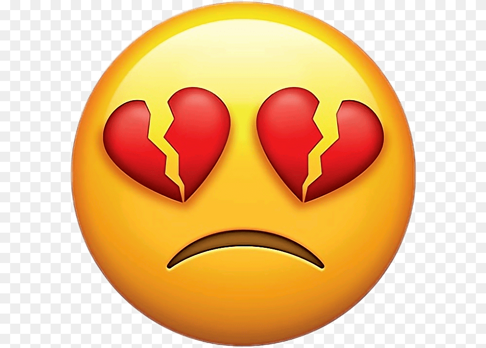 Emojicorazonrotoemojisticker Sad Broken Heart Emoji, Logo, Nature, Outdoors, Sky Free Png Download