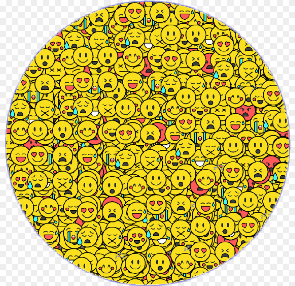 Emojicrowd Crowd Crowdemoji Circle Glitter Glitch, Pattern, Art, Doodle, Drawing Free Png Download