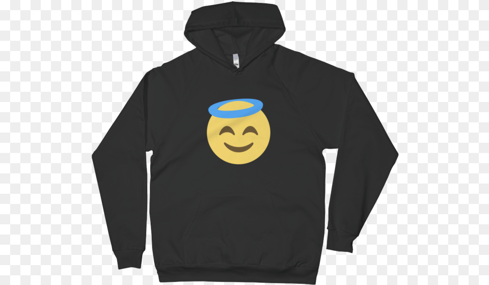 Emojione Angel Emoji Unisex Pullover Hoodie Black And Red Virginity Rocks Hoodie, Clothing, Hood, Knitwear, Sweater Free Transparent Png