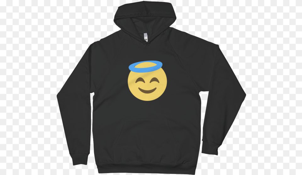Emojione Angel Emoji Unisex Pullover Hoodie You Can39t Think And Hit, Clothing, Hood, Knitwear, Sweater Png Image
