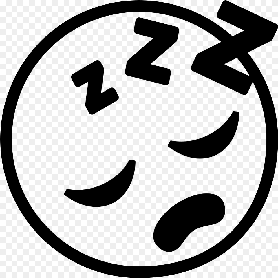 Emojione Bw 1f634 Sleep Emoji Transparent Background, Gray Png