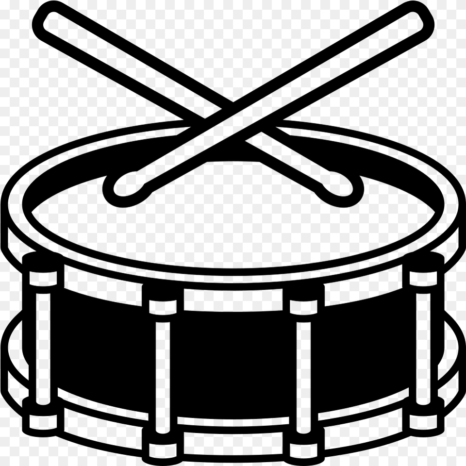 Emojione Bw 1f941 Snare Drum Clipart, Gray Png Image