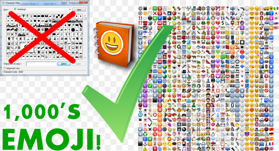 Emojipedia Windows Character Map Emojis, Computer, Electronics, Pc, Art Free Png