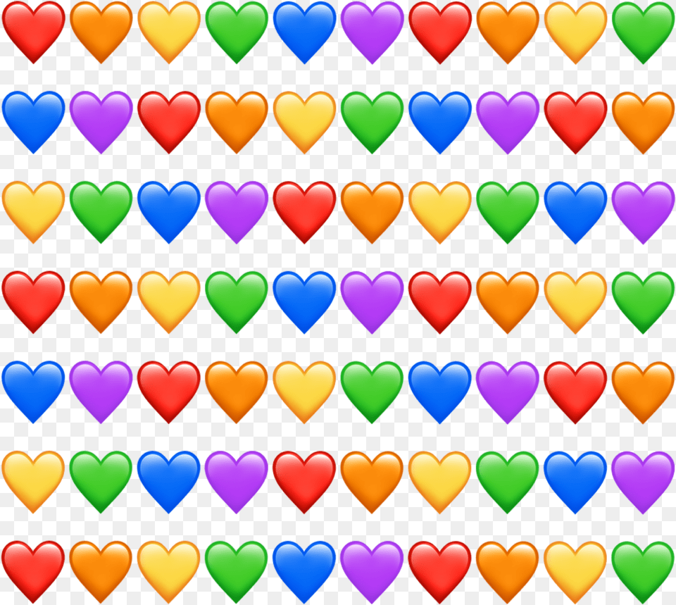 Emojis Emoji Background Rainbow Hearts Freetoedit Rainbow Hearts Background Free Transparent Png