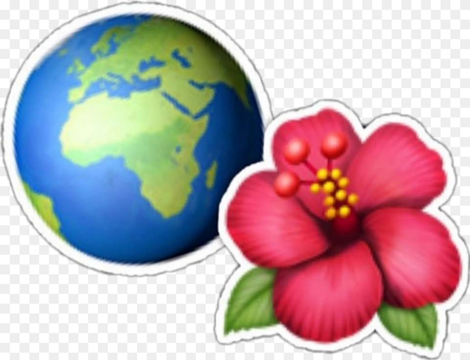 Emojis Emoji Iphone Mundo World Flower, Astronomy, Outer Space, Planet, Plant Free Transparent Png