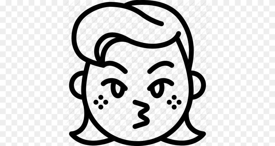 Emojis Emotion Face Freckles Girl Kiss Smiley Icon, Bag, Art, Accessories, Handbag Png Image