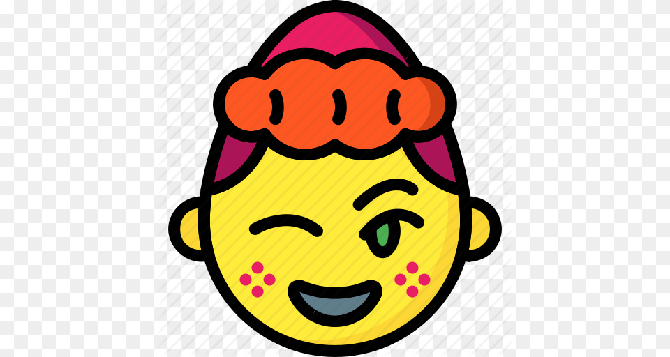 Emojis Emotion Flirt Girl Smiley Wink Icon, Food, Egg Png