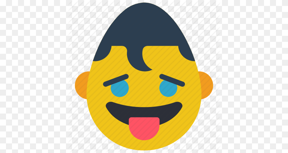 Emojis Emotion Hero Smiley Superman Tongue Icon, Egg, Food, Face, Head Png Image