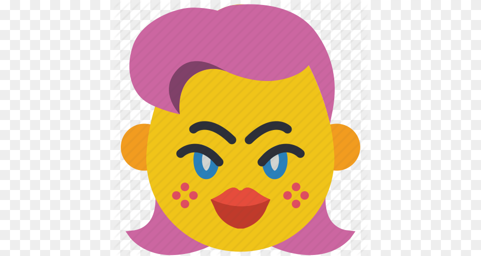 Emojis Girl Kiss Lips Smiley Icon, Photography, Art, Face, Head Png Image