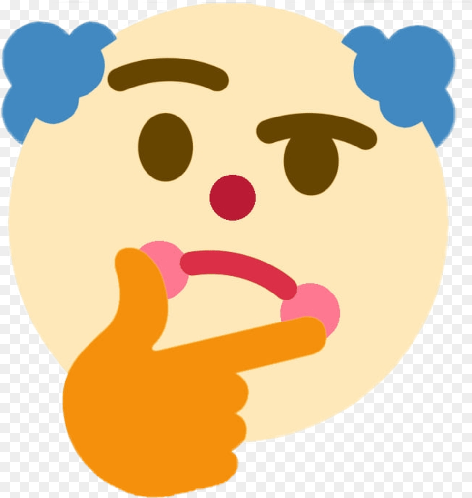 Emojis Meme Dank Clown Discord Thinking Emoji, Baby, Person, Rattle, Toy Free Png Download