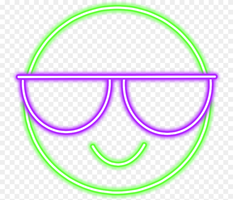 Emojis Neon, Light, Purple Free Transparent Png