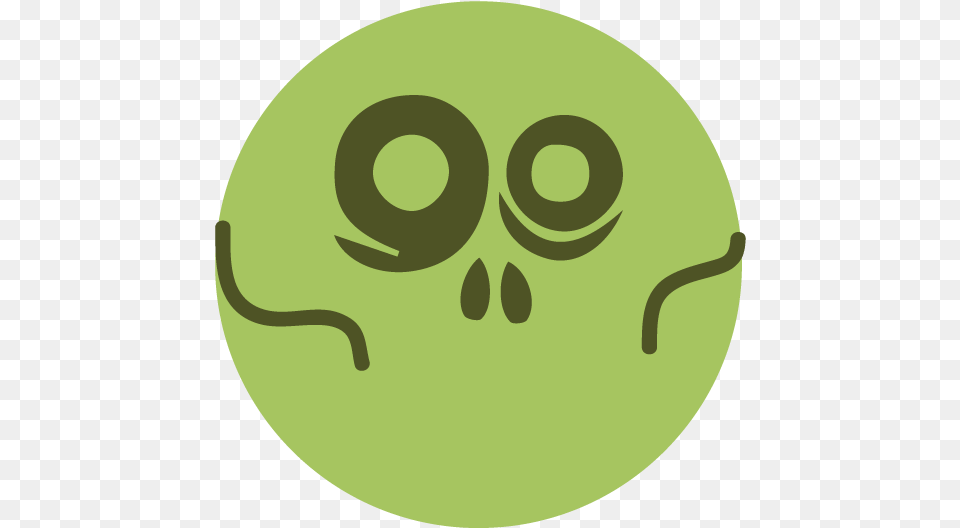 Emojis Wow247 Zombie Circle, Green, Ball, Sport, Tennis Free Png Download