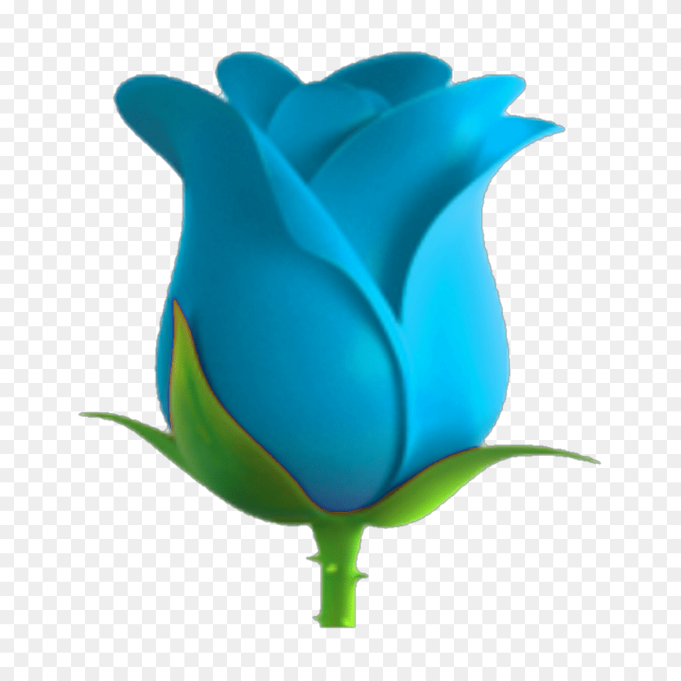 Emojisticker Emoji Blueemoji Blue Rose Flower Bluerose, Plant, Animal, Bird Free Transparent Png