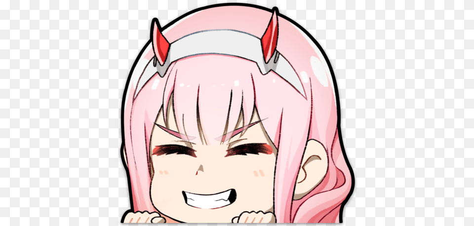 Emote And Works Zero Two Discord Emotes, Book, Comics, Publication, Person Free Png