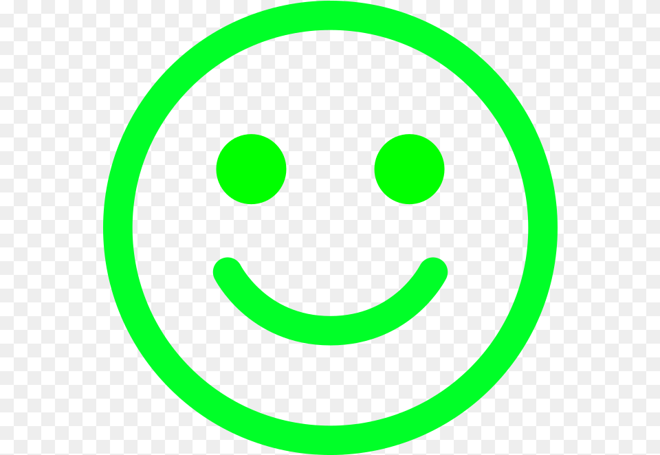 Emote Happy Face Icon, Green, Light Free Png Download
