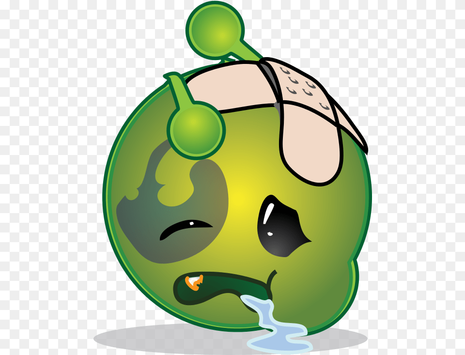 Emoticon Babak Belur, Green, Sphere, Astronomy, Outer Space Png
