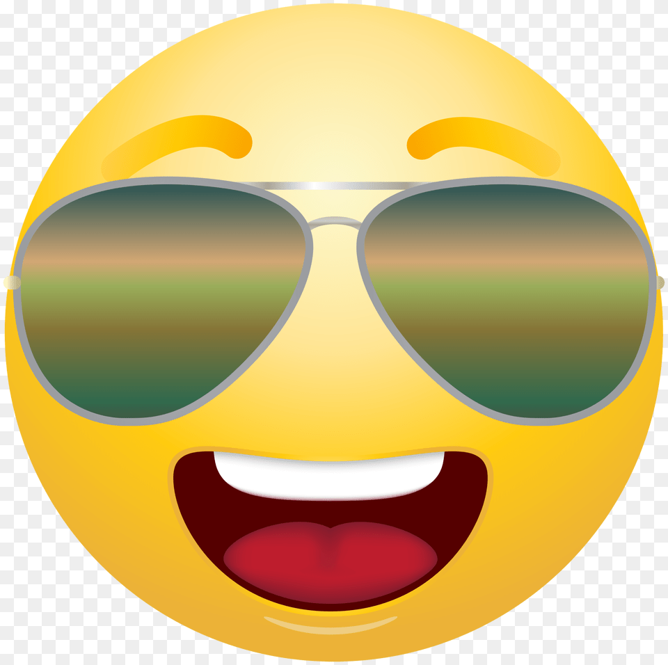 Emoticon Emoji With Sunglasses Clipart Info Clip Art, Accessories, Sphere, Glasses Png Image