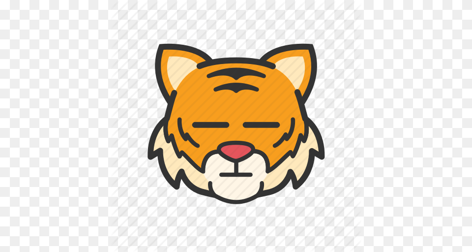 Emoticon Flat Face Tiger Icon, Animal, Mammal, Dynamite, Weapon Free Transparent Png