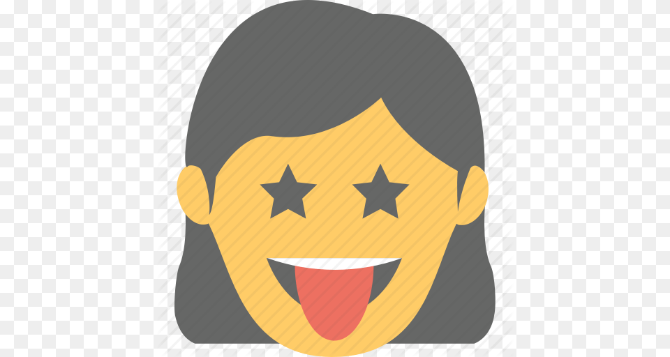 Emoticon Girl Emoji Jolly Naughty Smiley Icon, Symbol, Star Symbol, Animal, Fish Free Transparent Png
