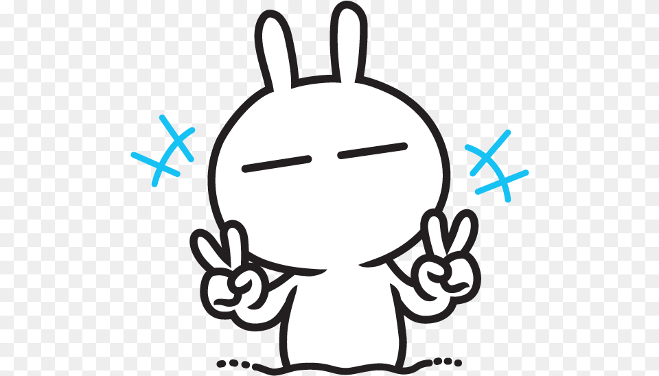 Emoticon Kakaotalk Sticker Tuzki Rabbit Tuzki Free Transparent Png