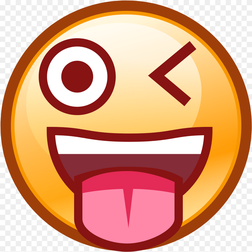 Emoticon Laugh Tongue, Body Part, Mouth, Person, Disk Free Png