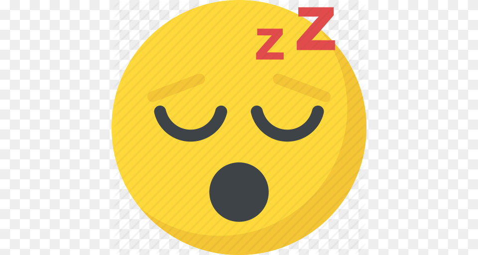 Emoticon Open Mouth Sleeping Face Snoring Zzz Face Icon, Sphere, Text Png