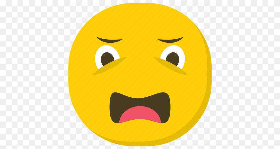 Emoticon Sad Emoji Sad Face Smiley Worried Face Icon, Food, Fruit, Plant, Produce Free Png Download
