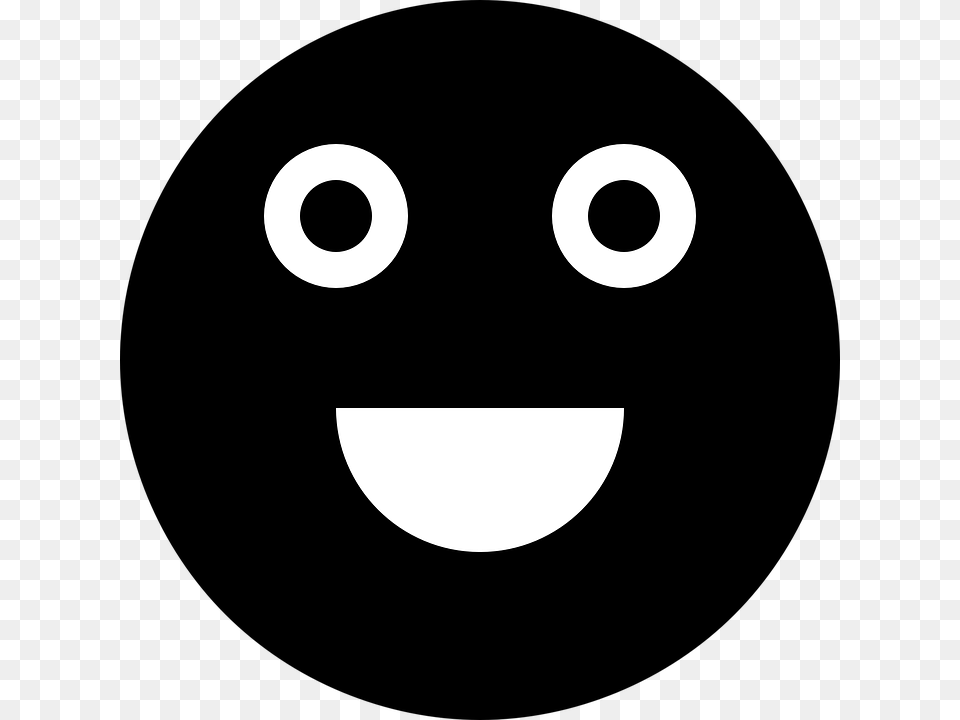 Emoticon Smiley Caritas Negro Cara Feliz Sonrisa Emoticon, Astronomy, Moon, Nature, Night Free Png