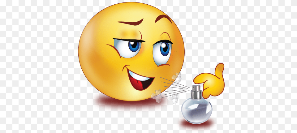 Emoticon Smiley Emoji Sticker Clip Art Smiley Download Perfume Emoji Iphone, Light, Sphere, Bottle, Cosmetics Png Image