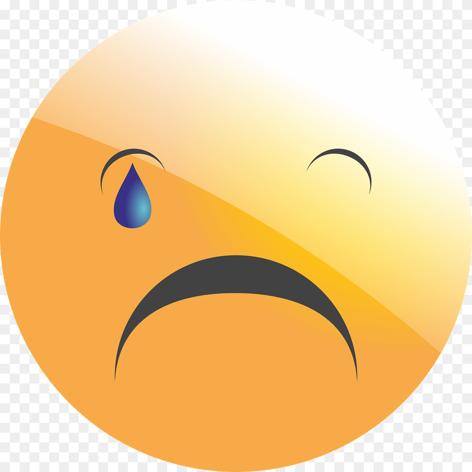 Emoticon Smiley Face Sad Cry Howl Tears Mimic, Nature, Outdoors, Sky, Sphere Png Image