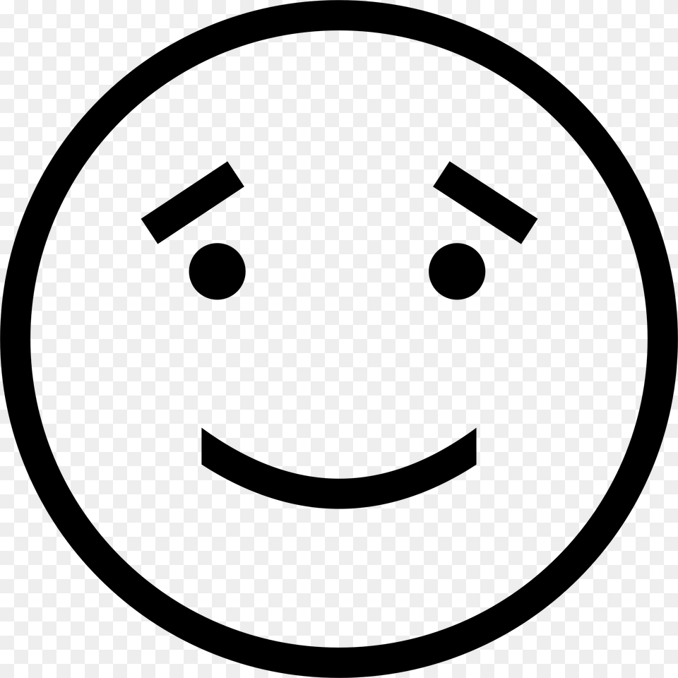Emoticon Smiley Sadness Frown Clip Art Emoji Clipart Black And White, Gray Free Png Download