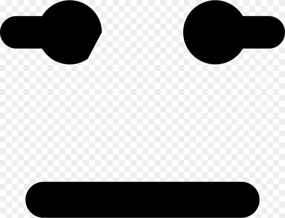 Emoticon Square Face With Straight Mouth And Eyes Lines Logitech Video Free Png