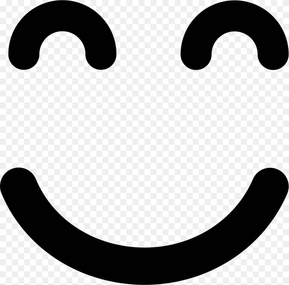Emoticon Square Smiling Face With Closed Eyes Smiling Face, Stencil, Head, Person, Symbol Free Png