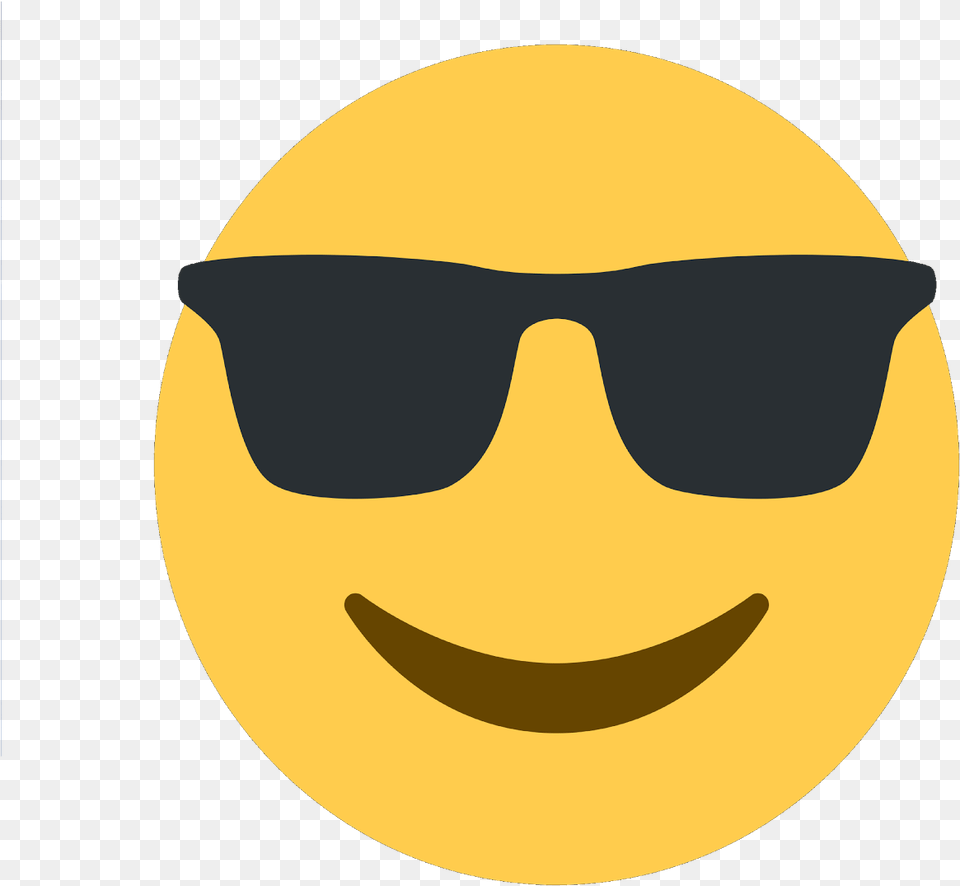 Emoticon Sunglasses Smiley Iphone Go Emoji Clipart Cool Emoji Transparent Background, Accessories, Logo, Astronomy, Moon Free Png