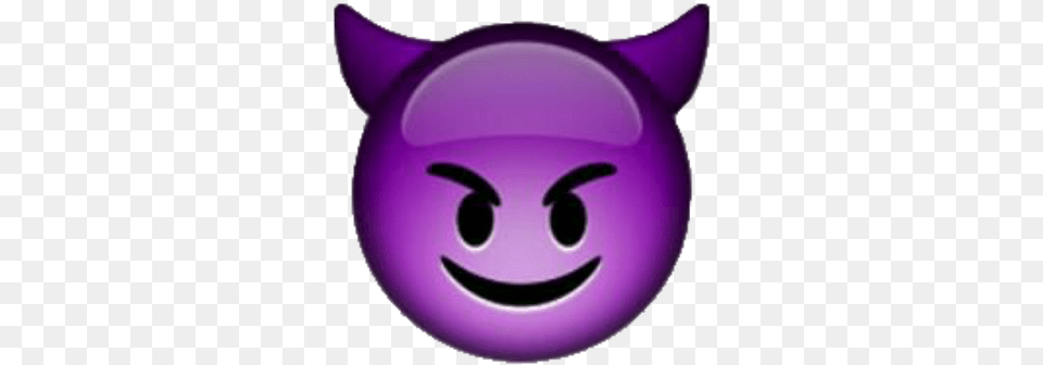 Emoticones De Whatsapp Diablito, Purple Png