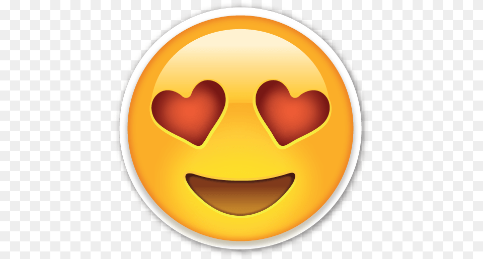 Emoticones De Whatsapp Transparent Smiling Face With Heart Shaped Eyes Emoji, Logo, Nature, Outdoors, Sky Png