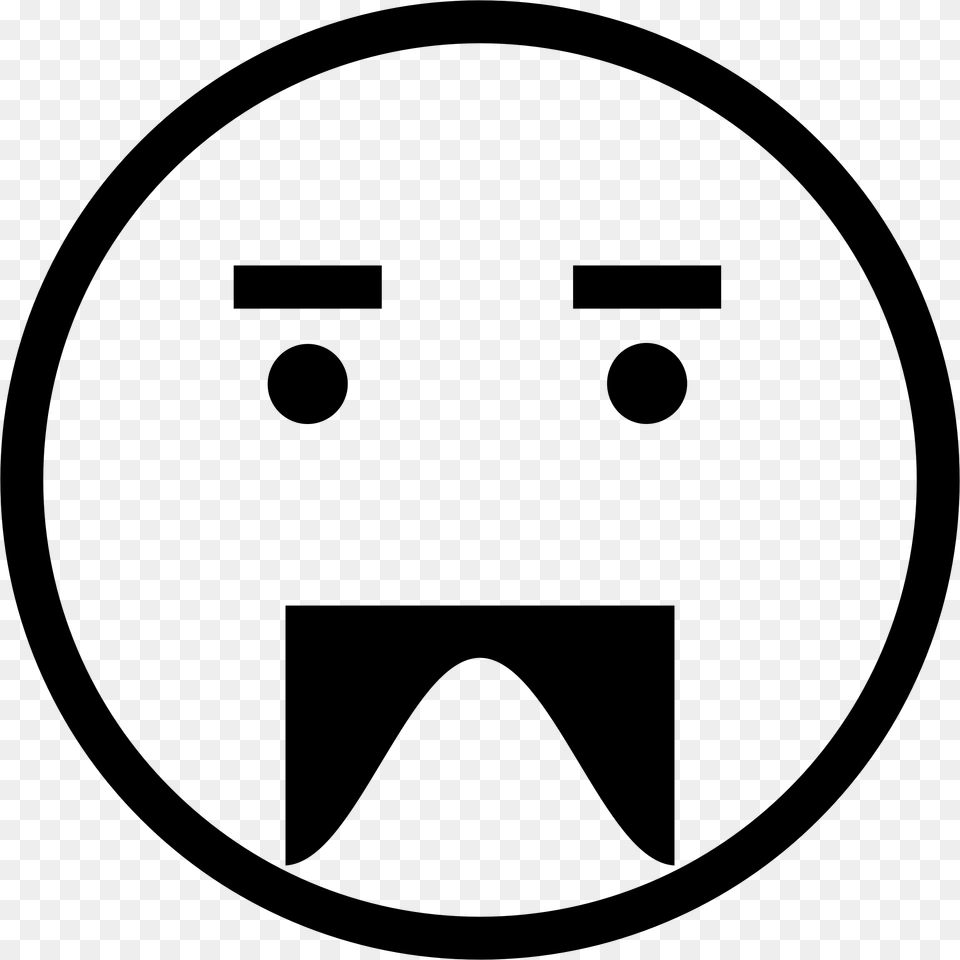 Emoticonline Artarea Stick Figure Face, Gray Free Png Download