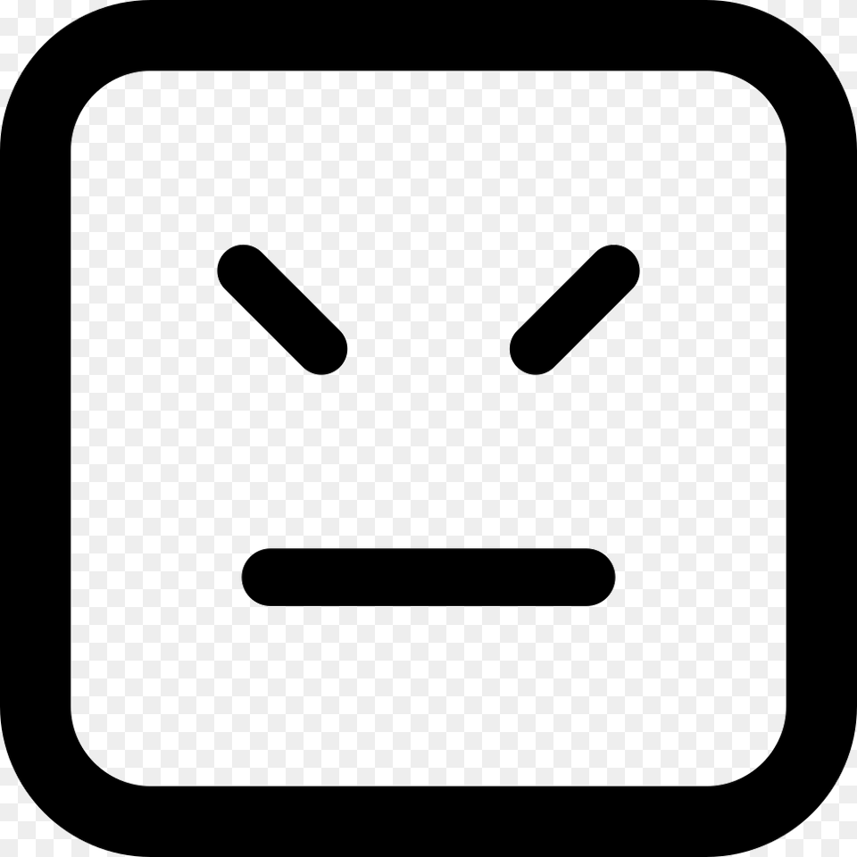 Emoticons Face With Straight Mouth Line And Closed 7 Icon, Sign, Symbol Free Png Download
