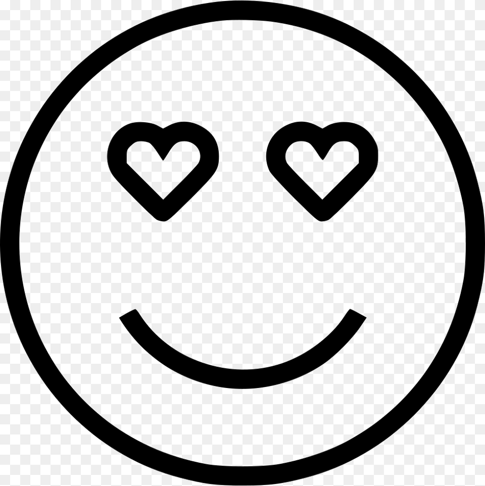 Emoticons Love Black And White, Stencil, Symbol Free Png Download