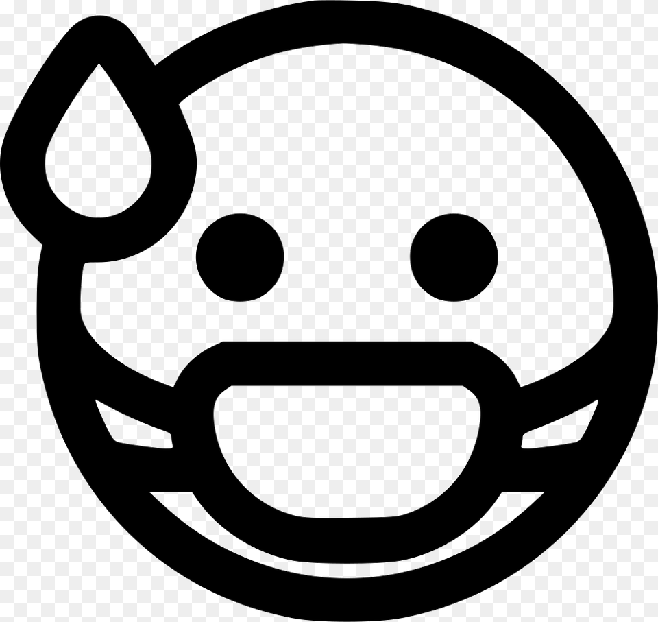 Emoticonsmilefacial Expressionline And Whiteiconcoloring Sick Icon, Helmet, American Football, Football, Person Png Image